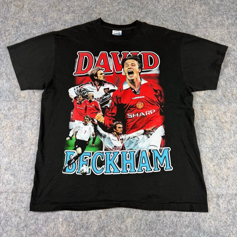 Vintage David Beckham Manchester United Rap Tee Style T-Shirt